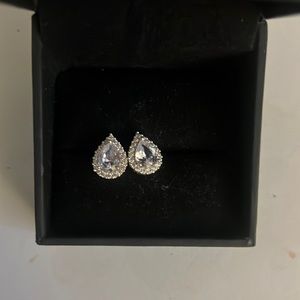 Faux Diamond Drop Earrings